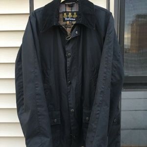 Barbour Sylkoil Ashby Navy Medium J. Crew New